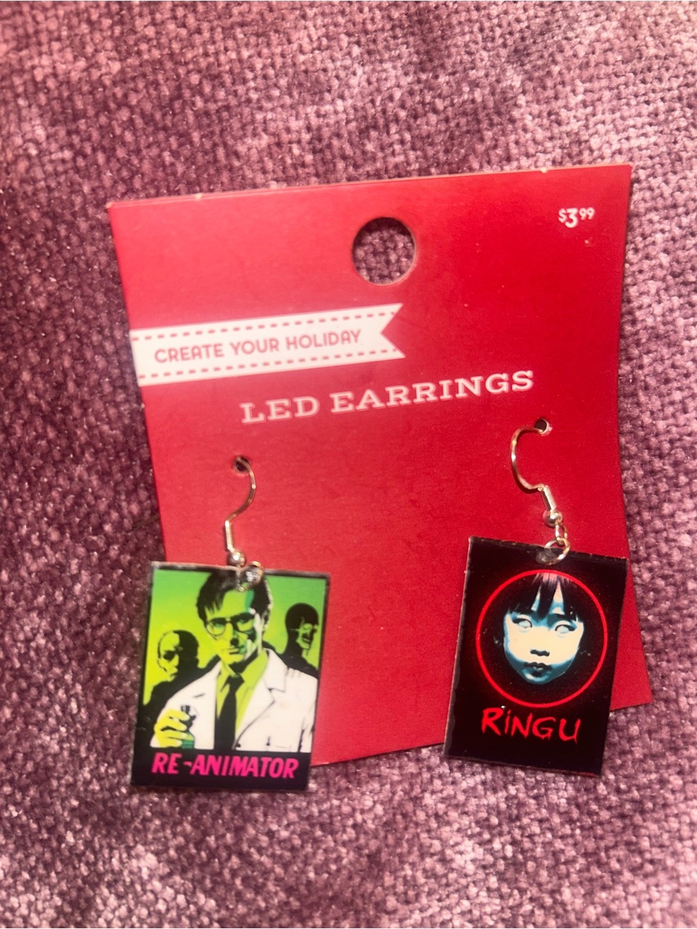 Ringu and reanimator earrings